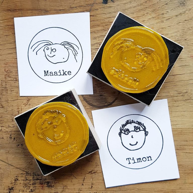 stempel van tekeningen gemaakt