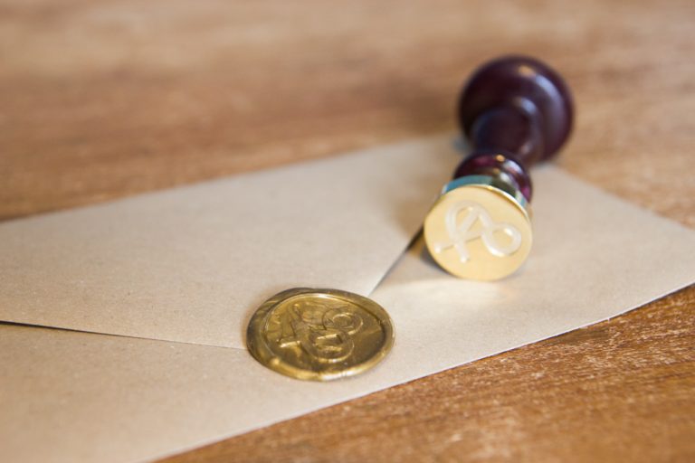 Op maat gemaakte lakstempel met logo