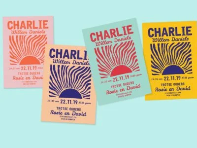 Stoer geboortekaartje vintage look