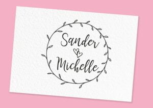 Gepersonaliseerde trouwstempel laten maken