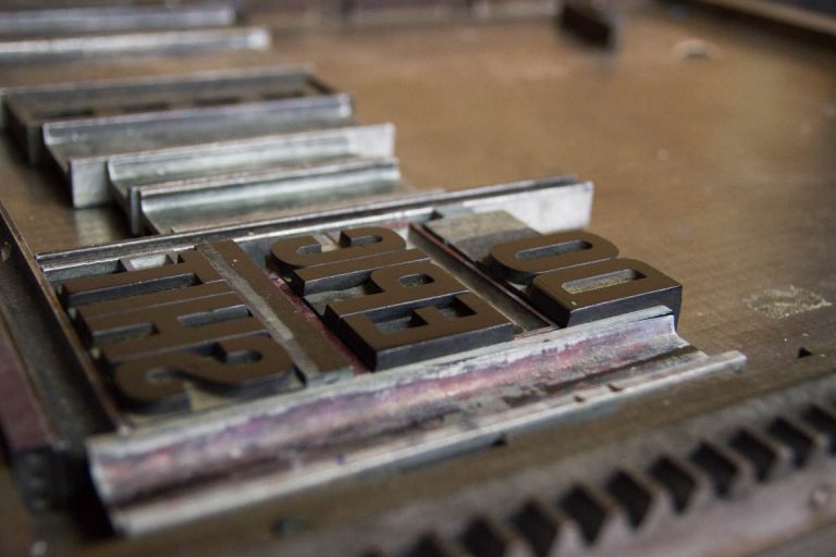 Letterpress proces Karakter Prints