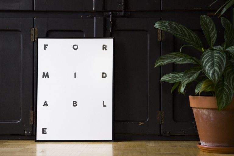 Formidable letterpress poster