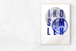 Ik omhels je handgedrukte print