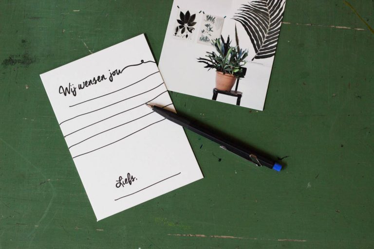 Letterpress wenskaart Feisty Favourites