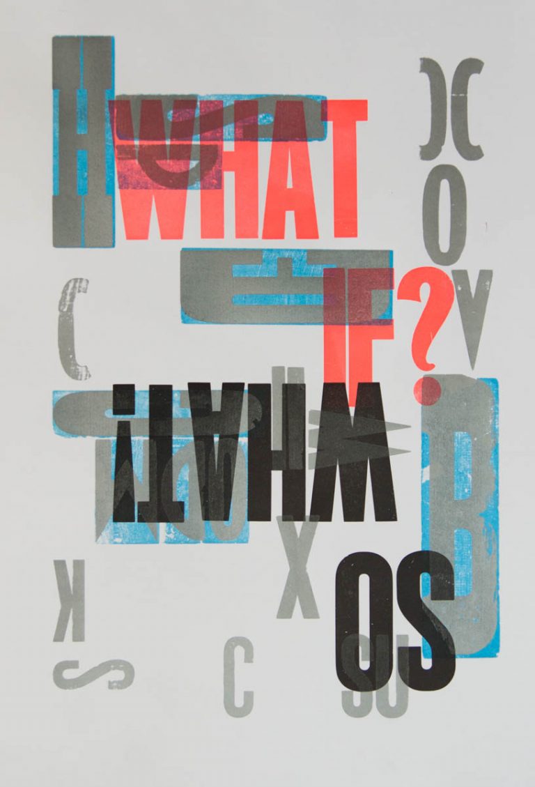 Letterpress poster So what