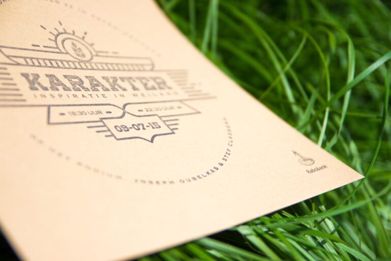 Letterpress uitnodiging voor Rabobank