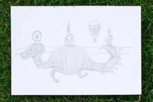 Letterpress print Amber Delahaye Draakdorp