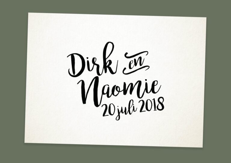 trouwstempel laten maken brush letter