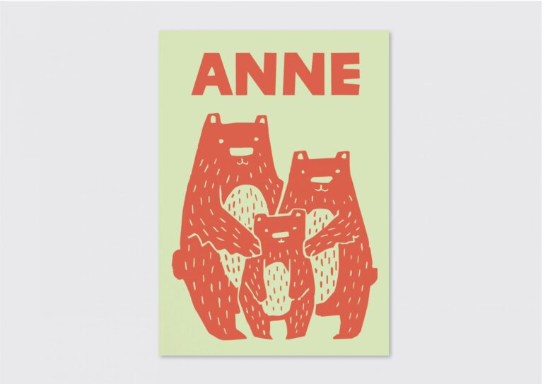 origineel groen rood retor kleurencombinatie geboortekaartje