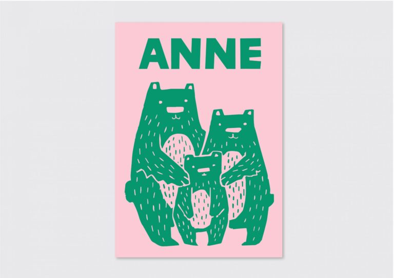 beertjes letterpress geboortekaartje