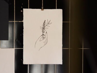 letterpress print handgeschept papier a3