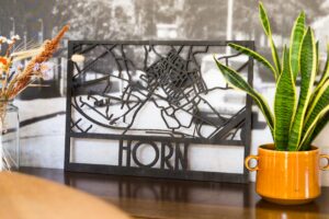 houten plattegrond laten maken zwart gebeitst multiplex