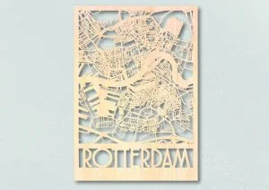 houten stadsplattegrond Rotterdam