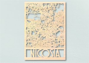 Landkaart Hout Plattegrond Nicosia