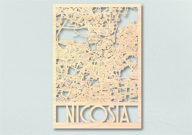 Landkaart Hout Plattegrond Nicosia
