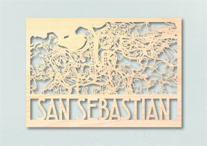 Landkaart Hout Plattegrond San Sebastian