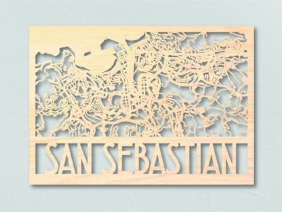 Landkaart Hout Plattegrond San Sebastian