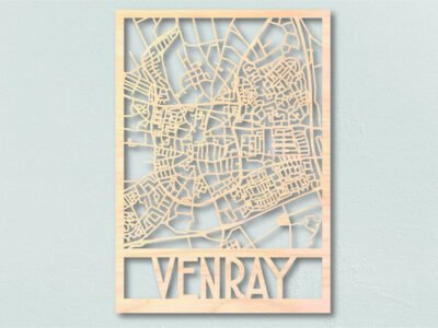 Plattegrond Venray gemaakt uit hout