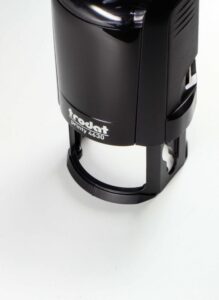 Trodat-Printy-4630-ronde-eco-kantoorstempel-stempel-zelfinktend-zwart-karakter-prints-tekststempel Ronde stempel Trodat Printy 4630