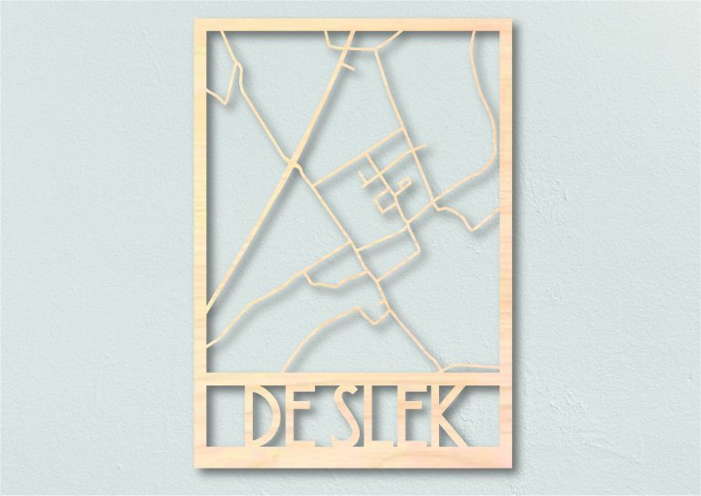 Landkaart hout De Slek