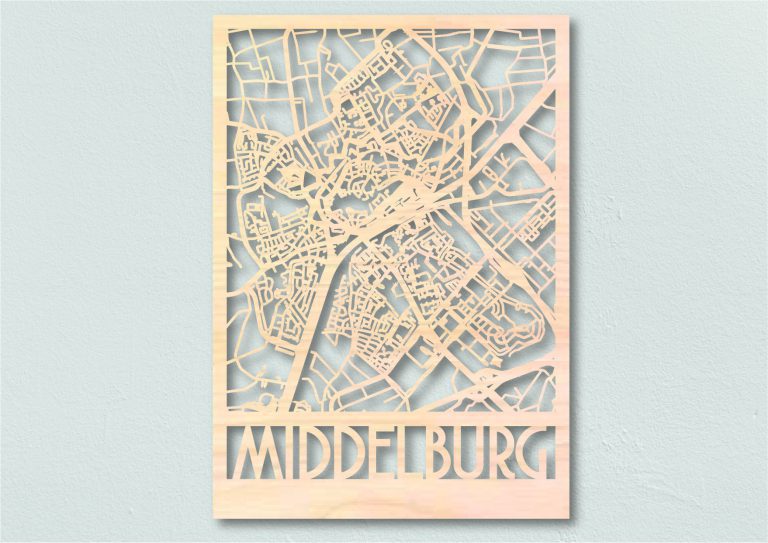 landkaart hout Middelburg