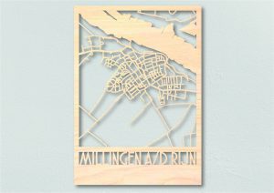 landkaart hout Millingen aan de Rijn