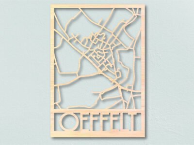 Oeffelt-houten-plattegrond-lasergesneden-landkaart-hout-frisfabriek-just-blocks-karakter-prints Landkaart hout Oeffelt