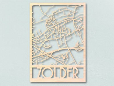 Zolder-houten-plattegrond-lasergesneden-landkaart-hout-frisfabriek-just-blocks-karakter-prints houten plattegrond Zolder