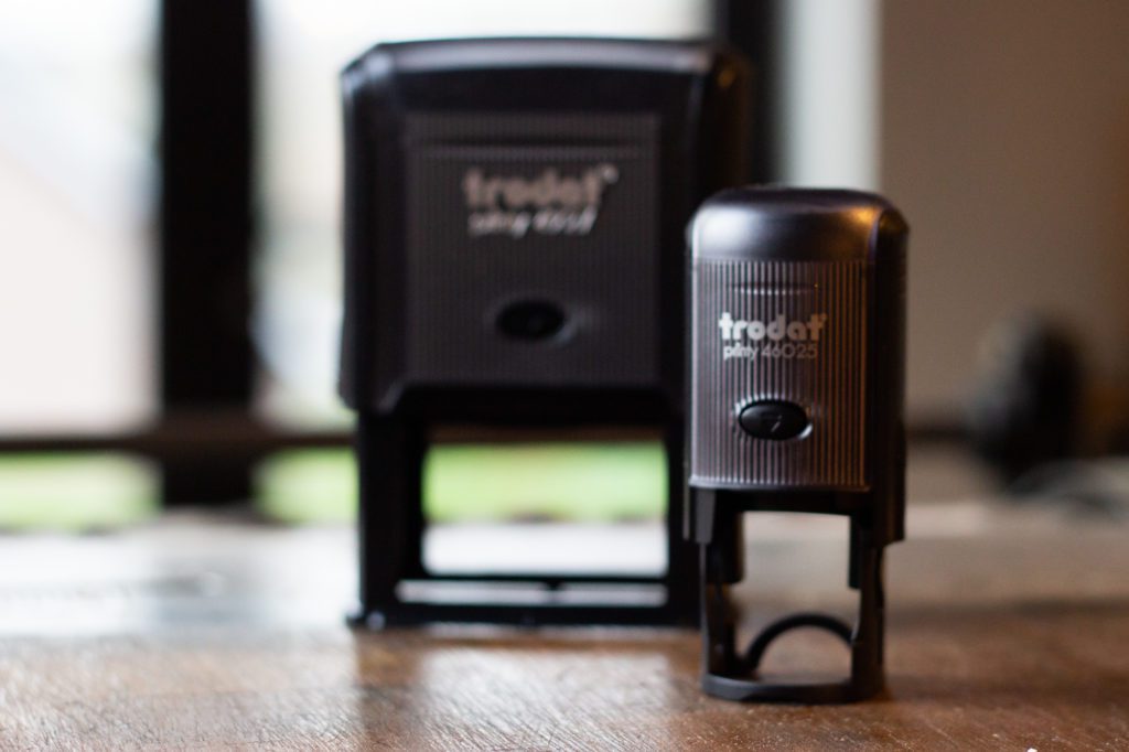 stempel tekst bedrijfsstempel zelfinktend trodat