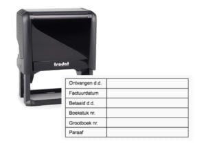 stempel voor boekhouding