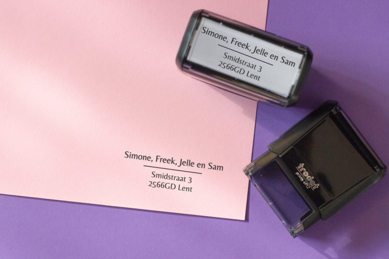 stempel laten maken van adres