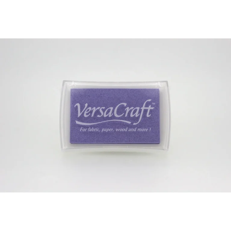 lila stempelkussen voor stof en hout