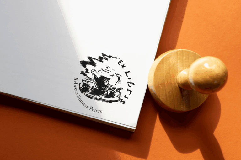 Op-naam-gemaakte E-libris stempel